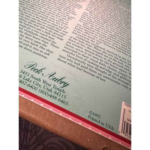 Goldilocks & The Three Bears Paper Dolls Peck Aubry 1997 9 Dolls  Book - Picture 5 of 7